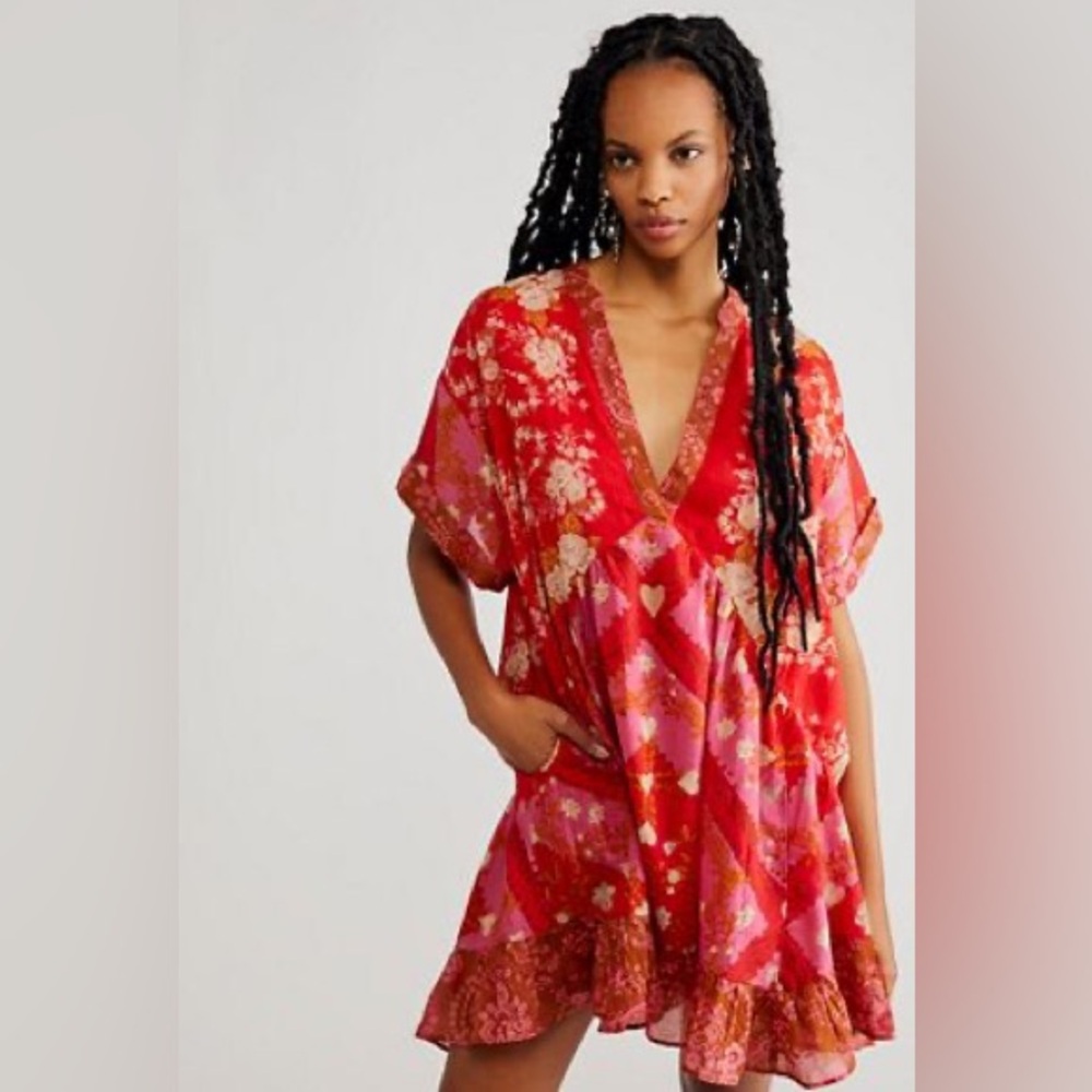 Free People printed Agnes dress XL lightly used great condition